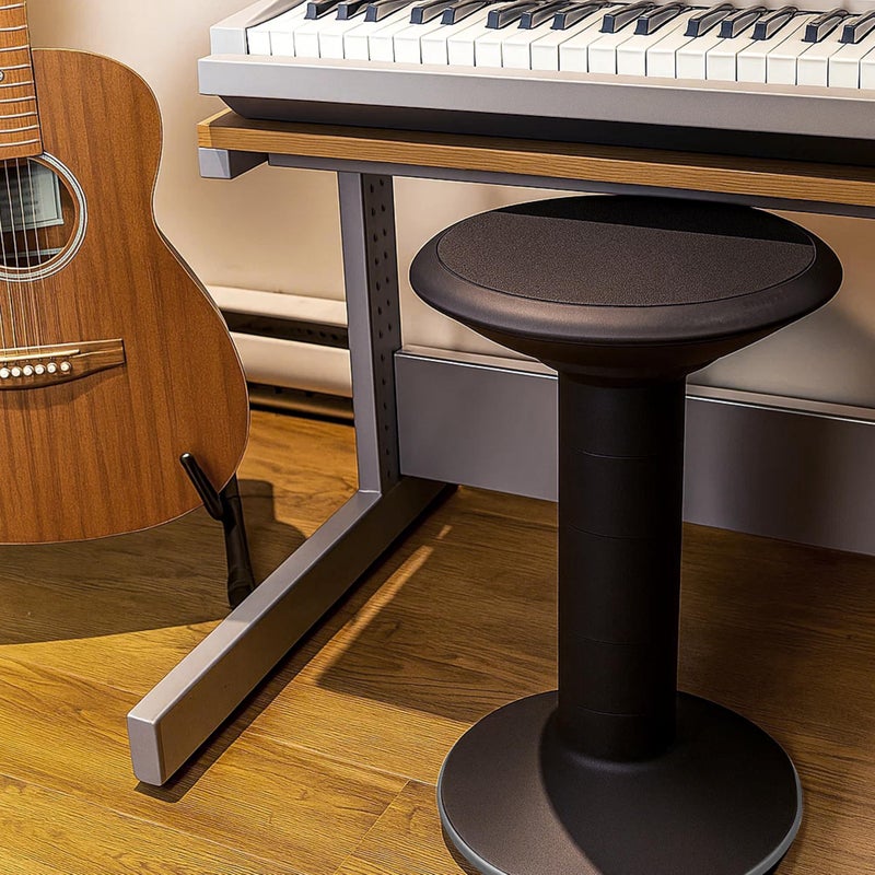 Storex Wiggle Stool â€“ Active Flexible Seating for Classroom and Home Study, Adjustable 12-18 Inch Height, Black (00300U01C) - Image 3